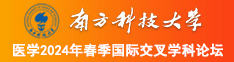 叉逼视频网站南方科技大学医学2024年春季国际交叉学科论坛